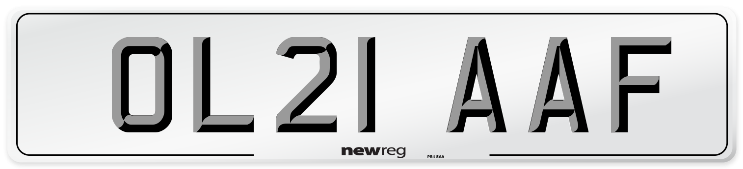 OL21 AAF Number Plate from New Reg